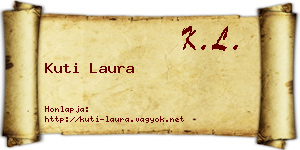 Kuti Laura névjegykártya